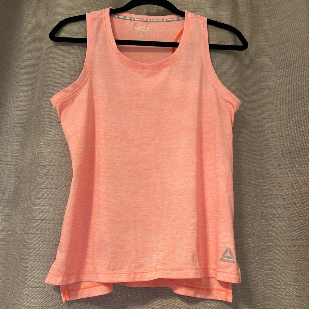Reebok Orange Tank Top Active Athletic Running Sport Size S small